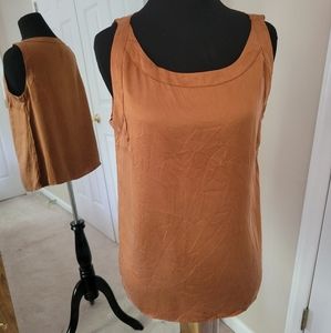 100% silk copper tank top - Anthropologie - M